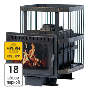 НМК Сибирь-18 печь банная чугунная со стеклом