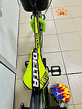 Детский велосипед Delta Prestige 18 2020 (с шлемом, черный/зеленый) с магниевой рамой и обычными спицованными, фото 4