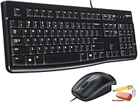 Клавиатура+мышь Logitech Desktop MK120, черные