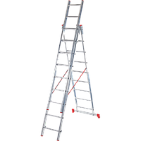 Лестница алюминиевая трёхсекционная профессиональная NV 323, Ступени 3×11 3230311