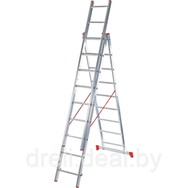 Лестница алюминиевая трёхсекционная профессиональная NV 323, Ступени 3×11 3230311 - фото 1 - id-p84743455