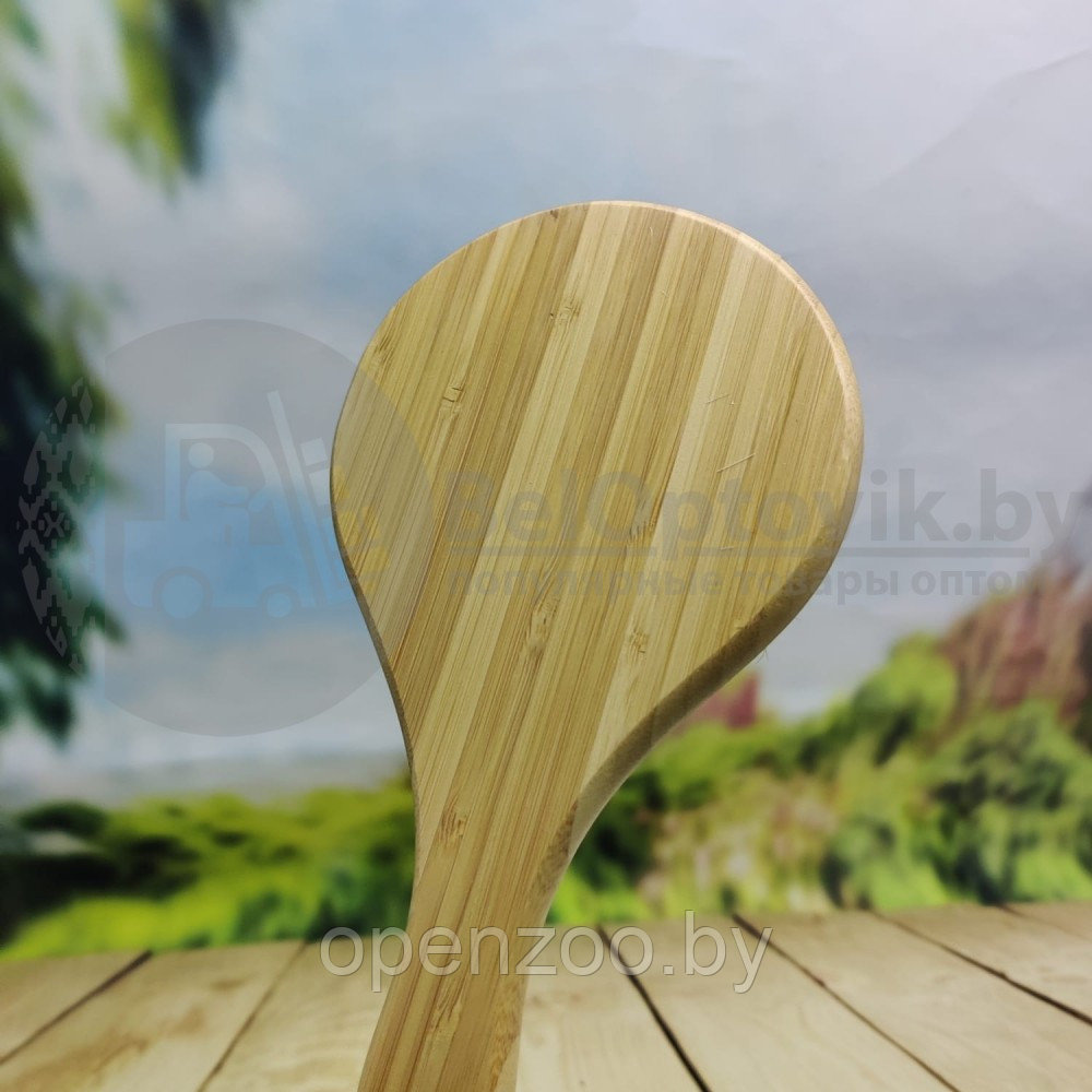 Деревянная массажная щетка на длинной ручке (для сухого массажа, душа) - фото 4 - id-p153187206