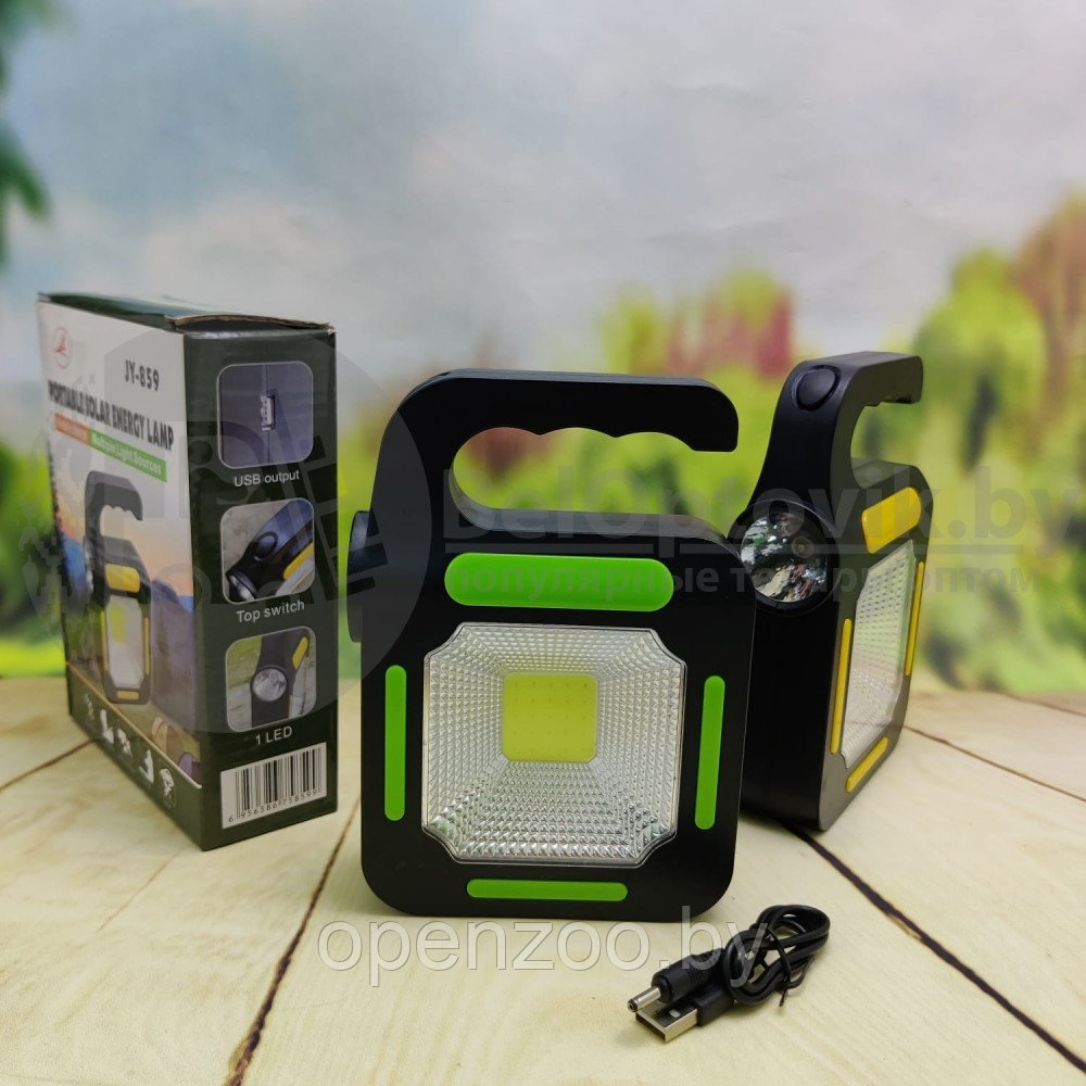 Портативный переносной светодиоидный фонарь-лампа Portable Solar Energy Lamp JY-859 (зарядка от солнечной - фото 8 - id-p138005057