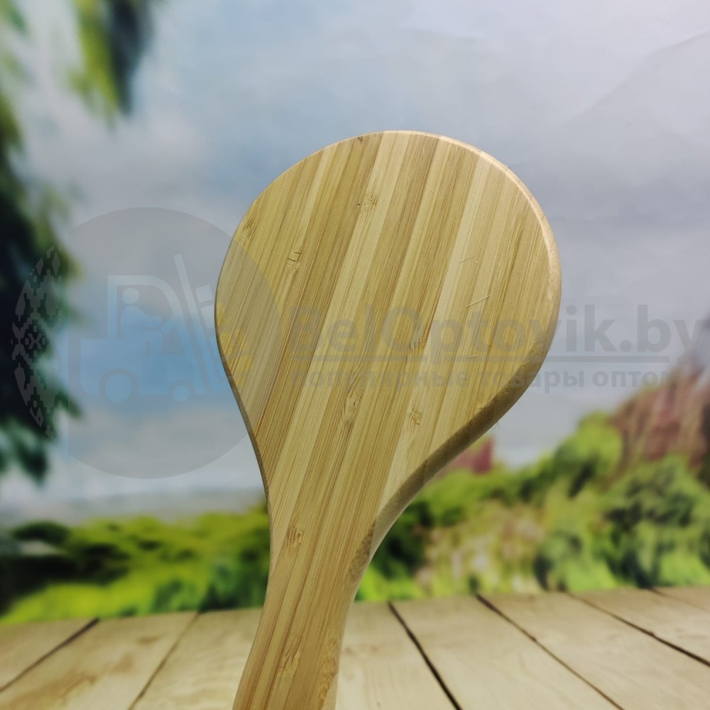 Деревянная массажная щетка на длинной ручке (для сухого массажа, душа) - фото 4 - id-p153187594