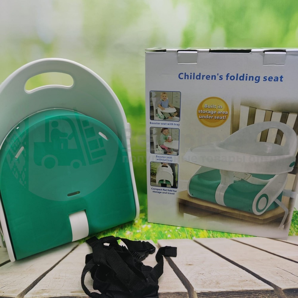 Переносной стульчик-бустер для кормления до 3-х лет Childrens Folding Seat - фото 4 - id-p153187595