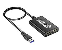 Адаптер - переходник - внешняя видеокарта USB3.0 - 2x HDMI, черный 555933