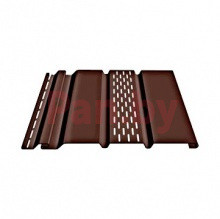 Софит виниловый Docke Premium Шоколад, с частичной перфорацией - фото 1 - id-p44432189