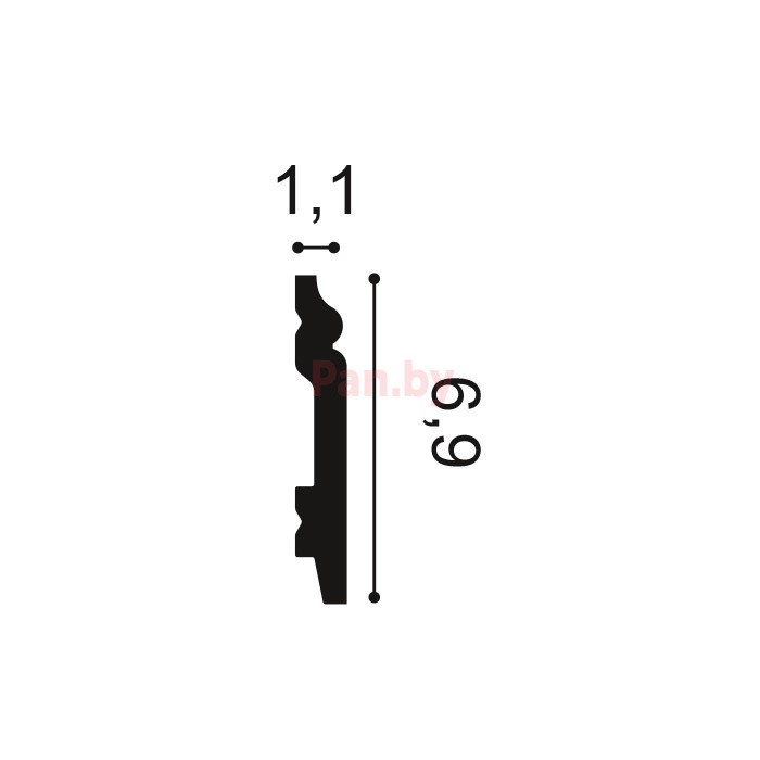 Плинтус напольный из дюрополимера Orac Decor SX165F гибкий - фото 2 - id-p58204961