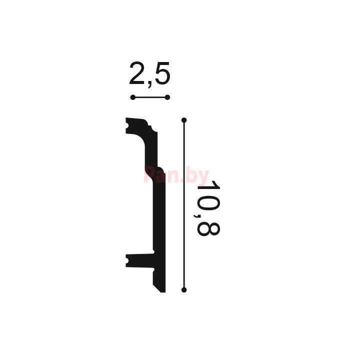Плинтус напольный из дюрополимера Orac Decor SX155F гибкий - фото 2 - id-p58204964