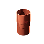 Соединитель (муфта) водосточной трубы Технониколь D-80, Красный