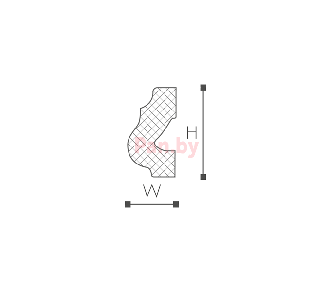 Плинтус потолочный из пенополистирола NMC O - фото 2 - id-p74391993