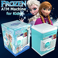 WF-301/F Сейф детский FROZEN, копилка с электронным кодовым замком, батарейки, сейф Холодное сердце