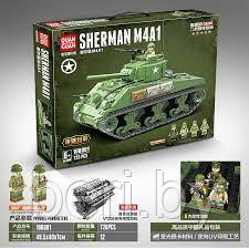 100081 Конструктор "Танк Шерман M4A1", 726 деталей, Quanguan, аналог LEGO (Лего) - фото 7 - id-p153158065