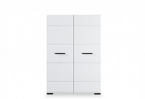 Комод Империал Йорк 2д (Белый/белый глянец)