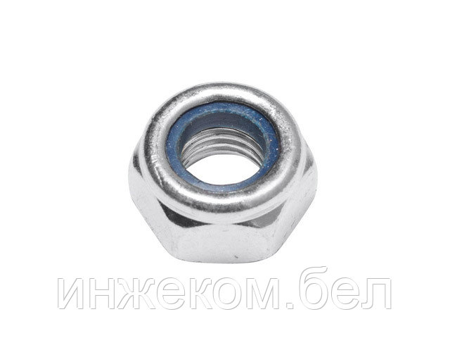 Гайка М10 со стопорным кольцом, цинк, DIN 985 (30 шт в пласт. конт.) STARFIX - фото 1 - id-p153263765