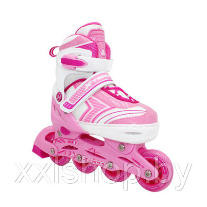 Раздвижные роликовые коньки Alpha Caprice X-Team pink р-р 27-30, фото 2