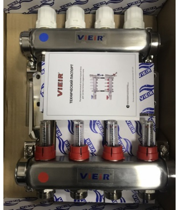 Коллектор для тёплого пола на 4 выхода - фото 2 - id-p153383748