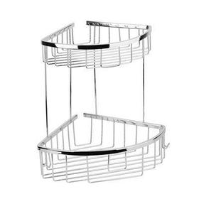 Полка угловая полукруг двойная 18х18/РР см с глубокой