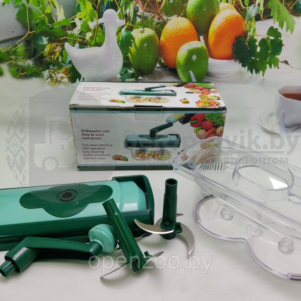 Овощерезка механическая Nicer Dicer Fusion Twist (2 острых ножа с тройным лезвием). Можно использовать для - фото 5 - id-p138005028