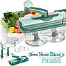 Овощерезка механическая Nicer Dicer Fusion Twist (2 острых ножа с тройным лезвием). Можно использовать для, фото 10