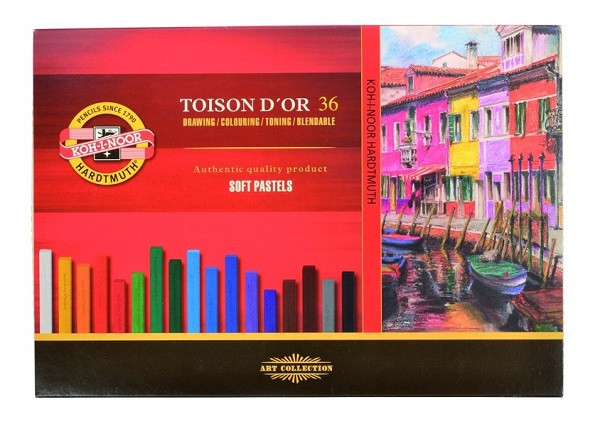 Набор мягкой художественной пастели 36 цветов Toison D'or, прямоугольная, в картонной коробке - фото 1 - id-p124733053