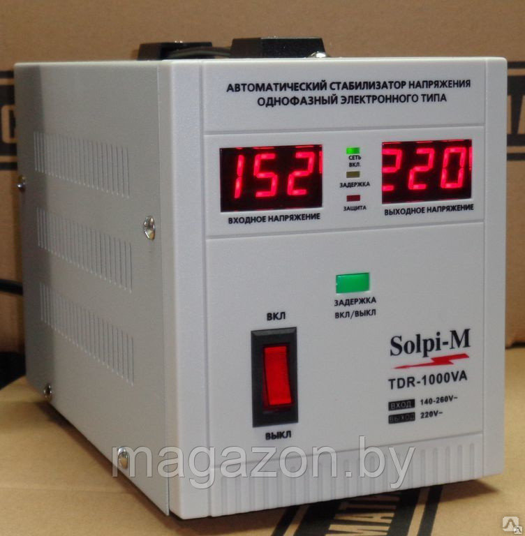 Стабилизатор напряжения Solpi-M TDR-1000ВА - фото 3 - id-p153431525