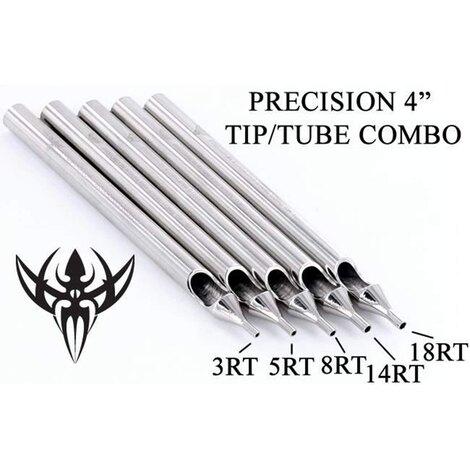 Носики-лейки нержавеющая сталь Precision Tips 8RT Tattoo Round Stainless Steel Long Tip