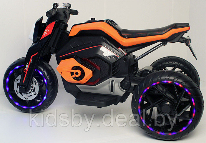 Детский электромобиль, мотоцикл RiverToys X222XX (белый) - фото 5 - id-p134077281