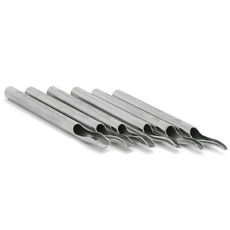 Носики-лейки нержавеющая сталь Precision Tips 11FT Tattoo Open FLAT Stainless Steel Long Tip