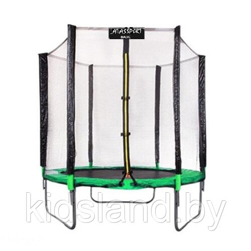 Батут Atlas Sport 183 см с внешней сеткой без лестницы GREEN