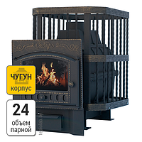 НМК Сибирь-24 печь банная чугунная с каминной дверцей