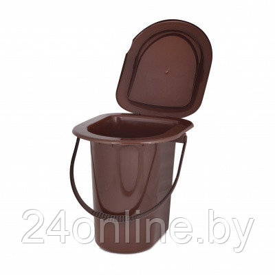 Ведро-туалет 18 л коричневое М7619 - фото 2 - id-p153479400