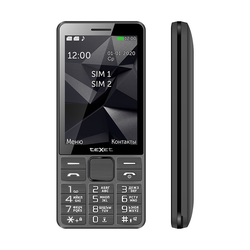 Мобильный телефон teXet TM-D324 цвет серый - фото 1 - id-p153478610