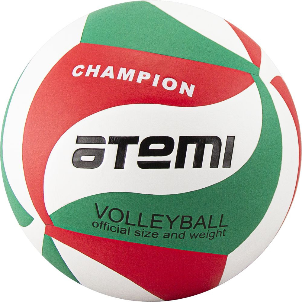 Мяч волейбольный Atemi Champion green/white/red - фото 1 - id-p153478627