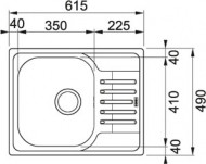 Мойка из нержавеющей стали 61,5х49 см врезная Franke Polar PXL 611-60 - фото 2 - id-p153482677