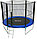 Батут Bebon Sport 8FT (244-252 см) с лестницей и внешней сеткой безопасности со складными стойками 08342F2YL, фото 3