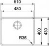 Мойка из нержавеющей стали, под столешницу 51х43 см прямоугольная Franke Aton ANX 110-48, фото 2