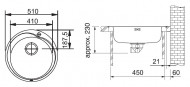 Мойка из нержавеющей стали, под столешницу Ø 51 см Franke Pamira ROL 610-41 - фото 2 - id-p153493055