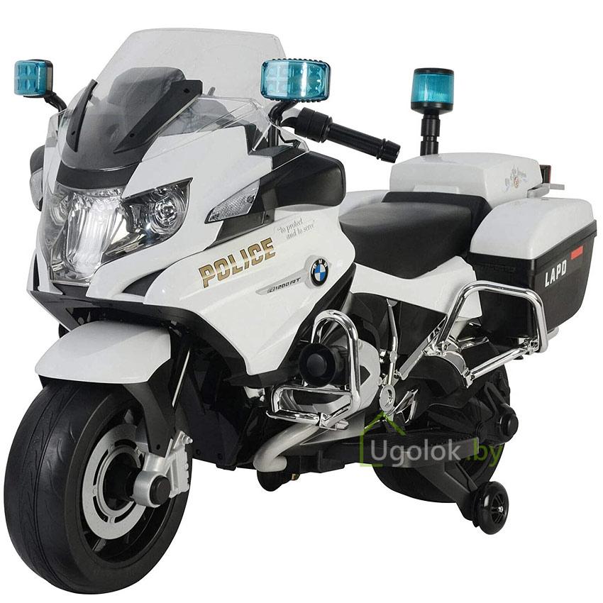 Мотоцикл на аккумуляторе Chi Lok Bo BMW R 1200 RT-P чёрно-белый - фото 1 - id-p153507640