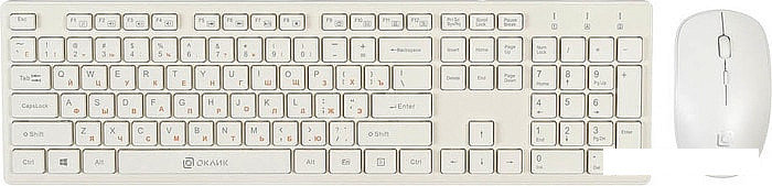 Клавиатура + мышь Oklick 240M (белый), фото 2