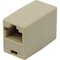 Адаптер - соединитель витой пары RJ45 - RJ45 (LAN), бежевый 555957