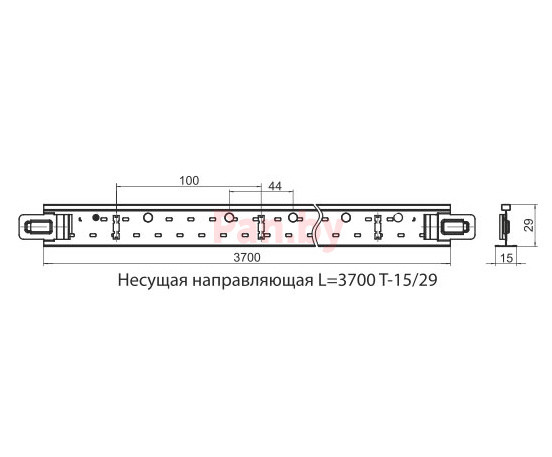 Т-профиль направляющий Албес Т-15 белый 15*29*3700 мм - фото 4 - id-p88275421