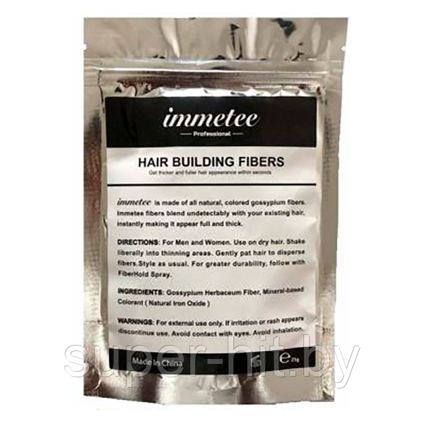 Загуститель для волос в пакете IMMETEE Keratin Hair Building Fibers (аналог Fully) 25г Ash Brown - фото 2 - id-p153553764