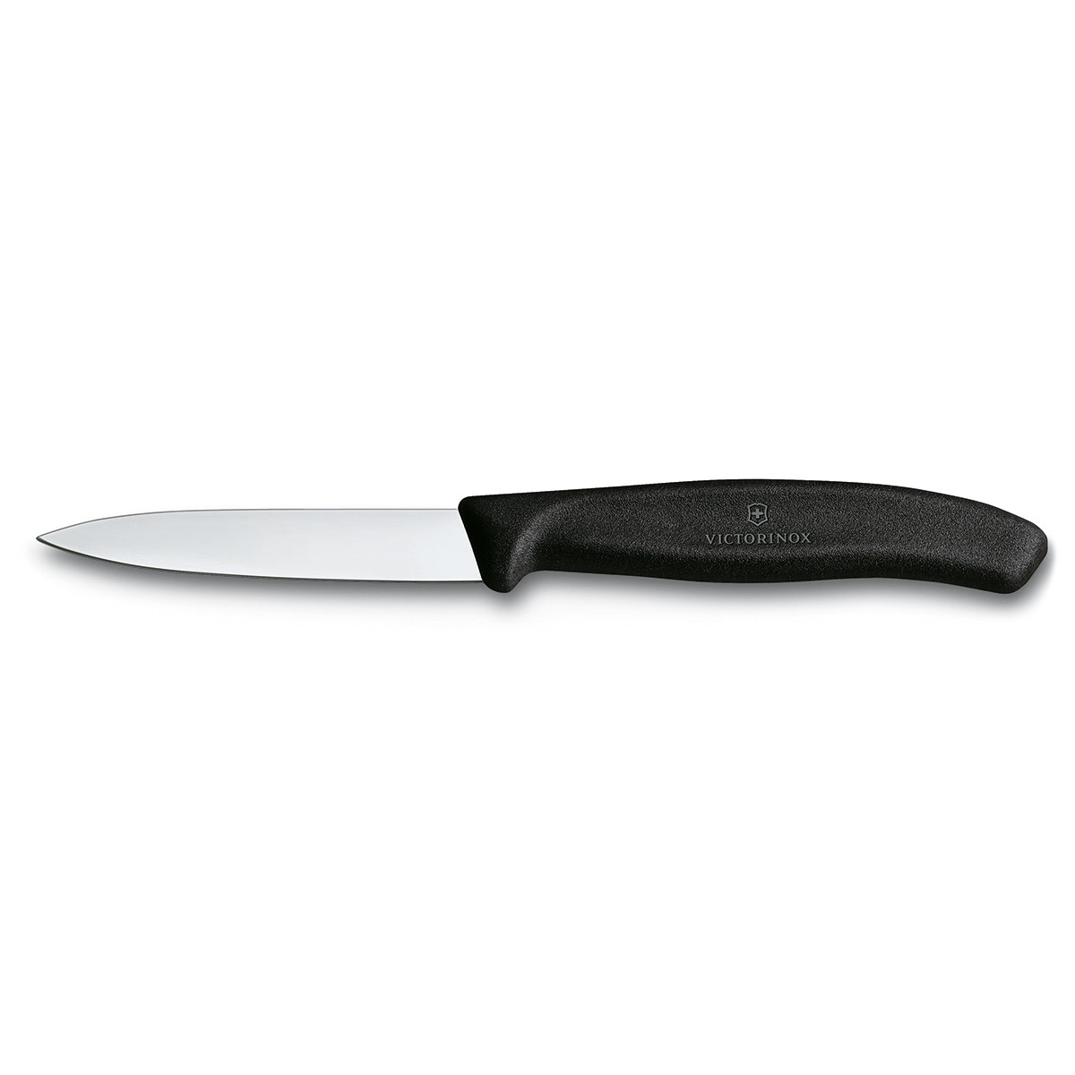 Нож для очистки овощей, 8 см, черный Victorinox в блистере (2шт) - фото 1 - id-p153559437