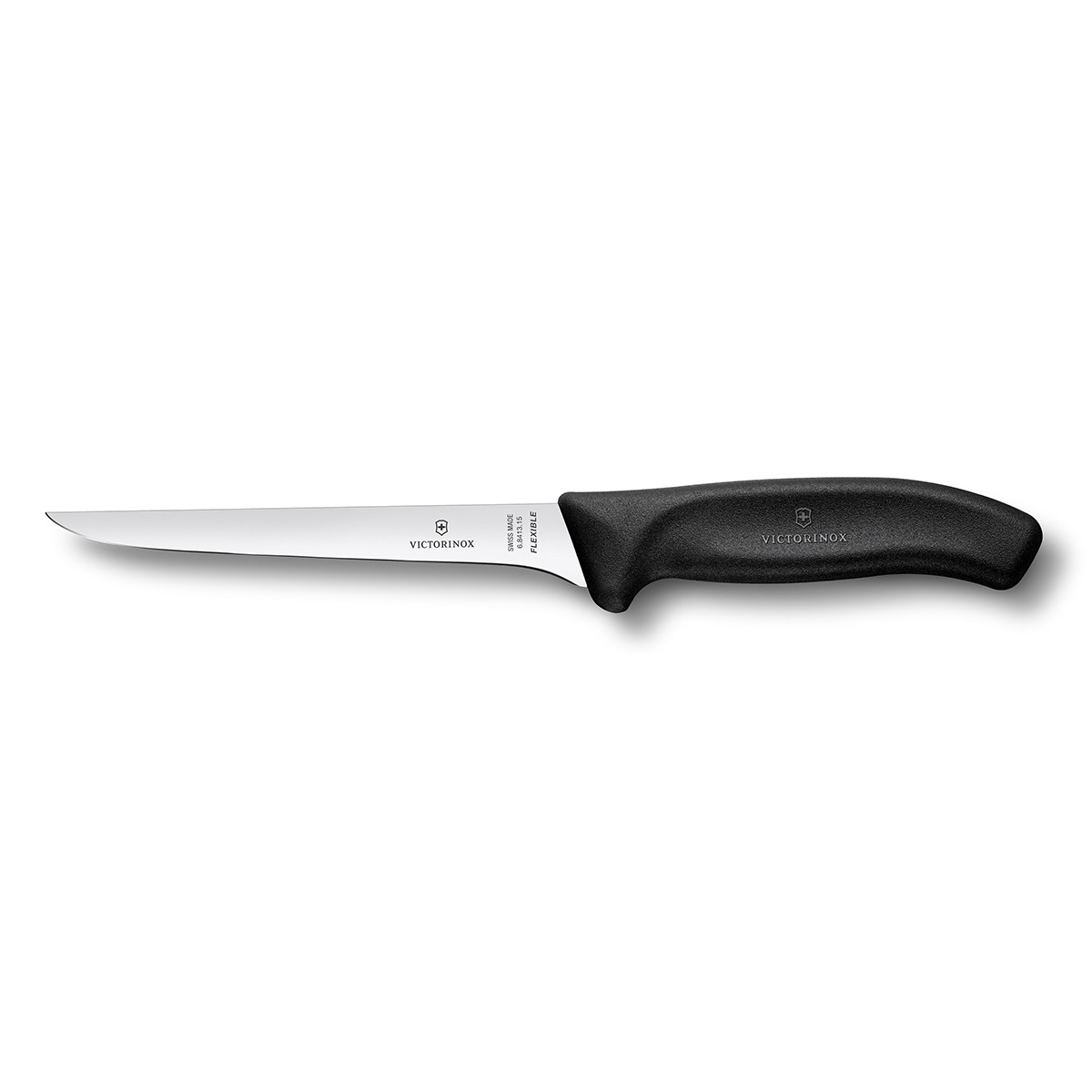 Нож обвалочный, гибкое лезвие 15 см, черный Victorinox в блистере - фото 1 - id-p153559442