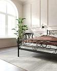 Кровать с изножьем Франческа (160х200/ноги металл/цвет Чёрный), фото 2