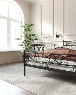 Кровать с изножьем Франческа (160х200/ноги металл/цвет Чёрный) - фото 2 - id-p153562063