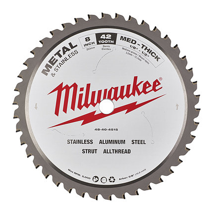 Пильный диск по металлу 203х16 Z42 Milwaukee, фото 2