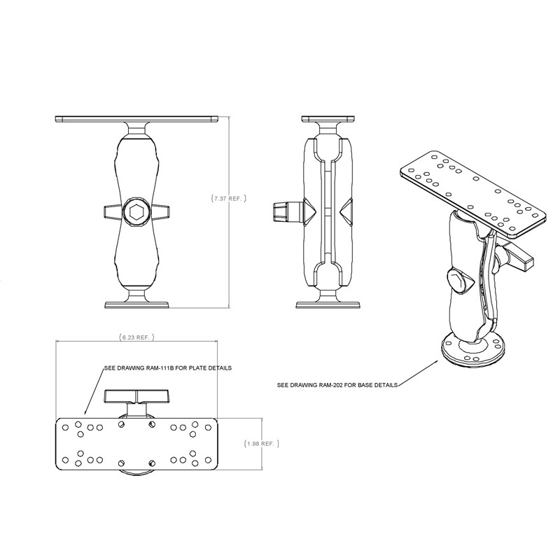 Подробное описание держатель RAM-1U - фото 3 - id-p153575747