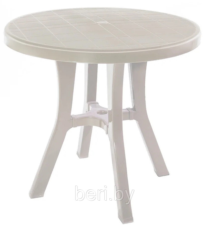 Стол пластиковый, круглый 800х730 см, elf-051 - фото 1 - id-p61664141